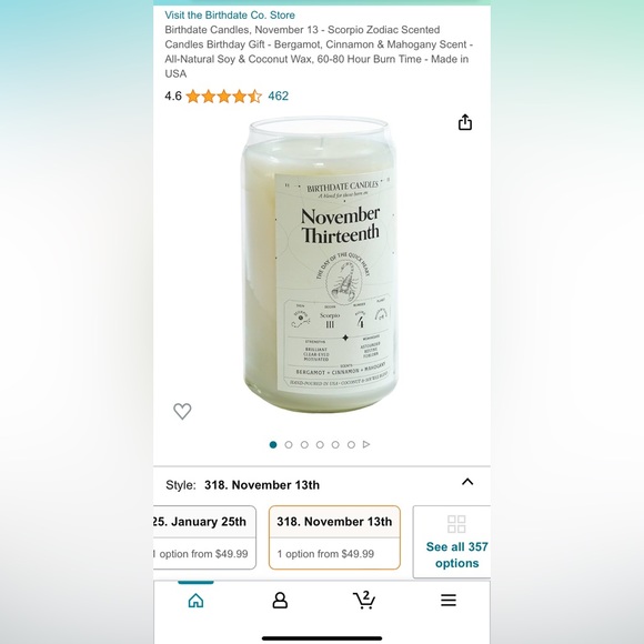 NEW Birthday Candle - Nov 13; 380g - Picture 3 of 6